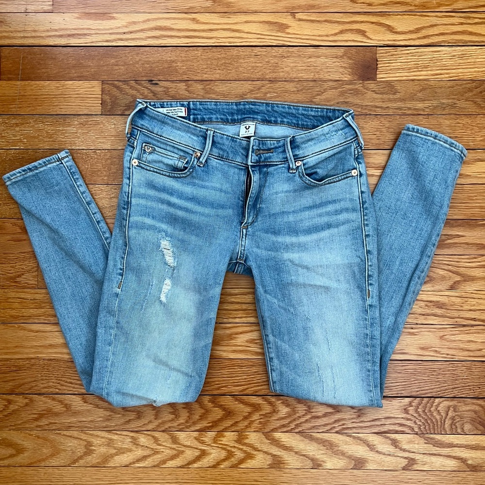 True religion low rise super skinny jeans
